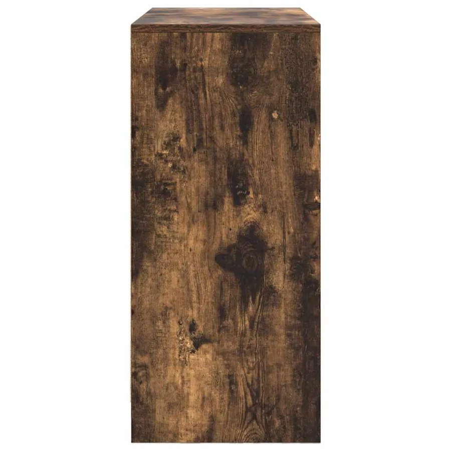 Buffet avec tiroirs et portes chêne fumé 70,5x34x74,5 cm - 7