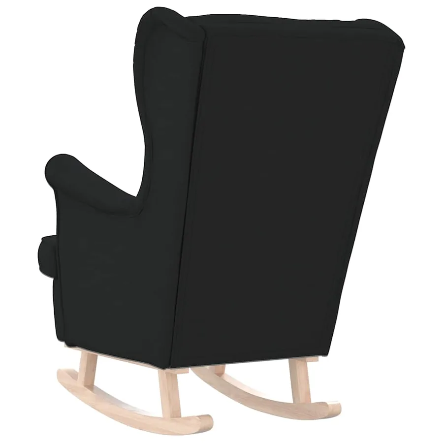 Chaise à bascule noir 74x90x102 cm tissu - 6