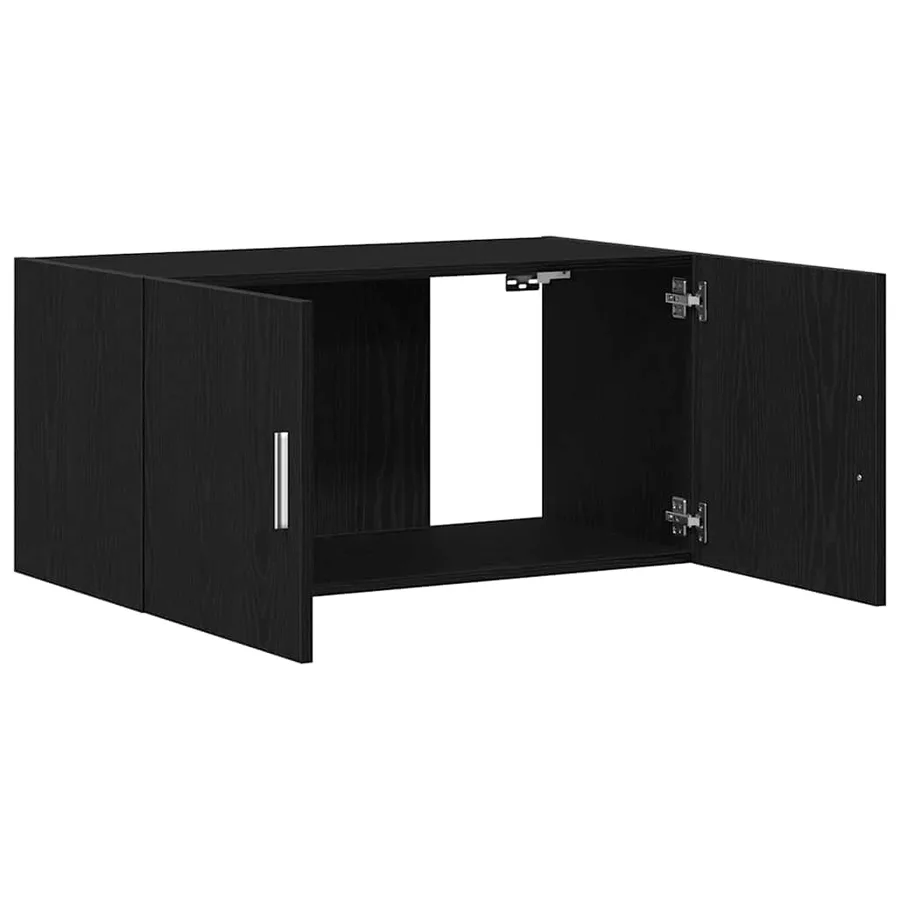 Armoire murale chêne noir 80x39x40 cm bois d'ingénierie - 5