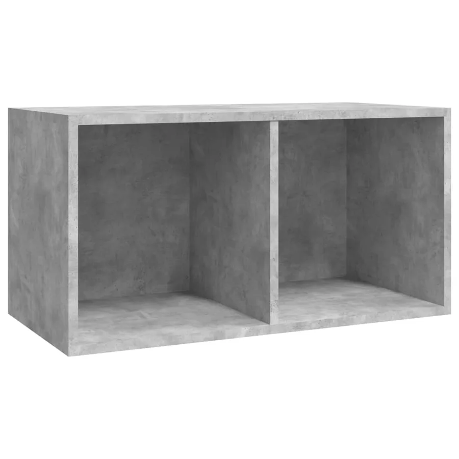 Boîte de rangement de vinyles Gris béton 71x34x36 cm - 2