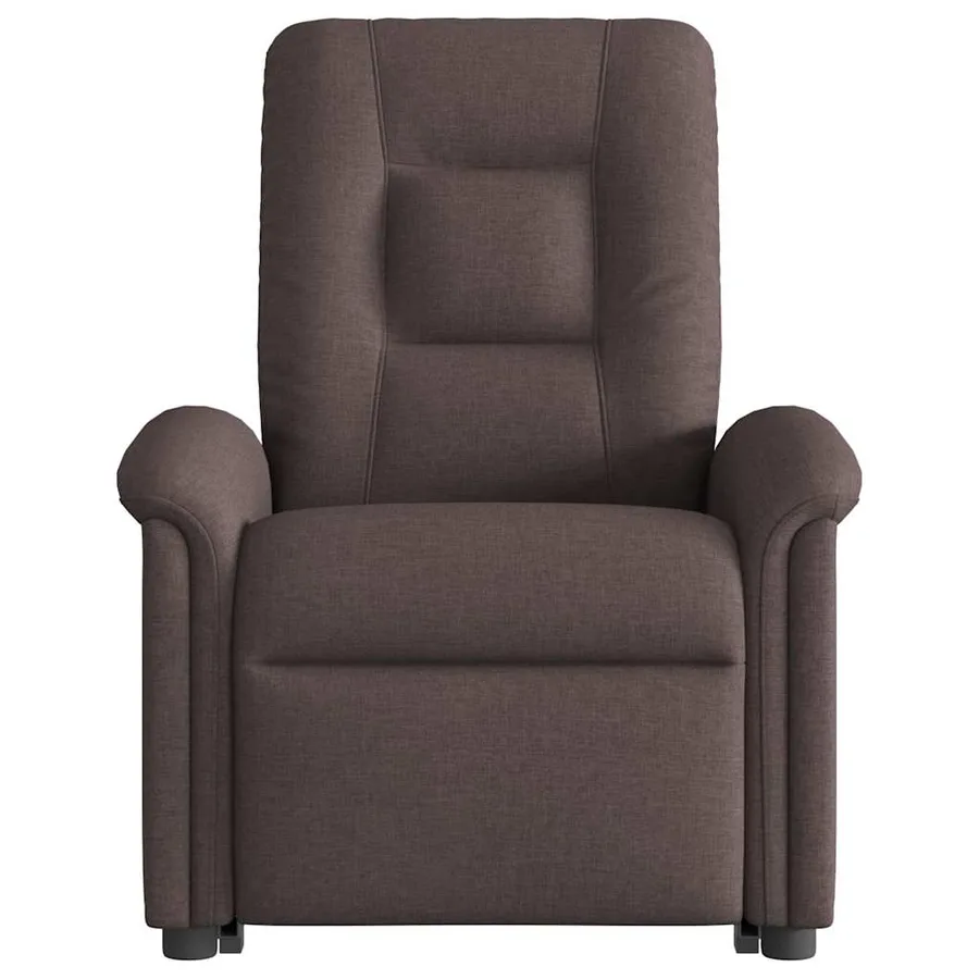 Fauteuil inclinable électrique marron foncé tissu - 5
