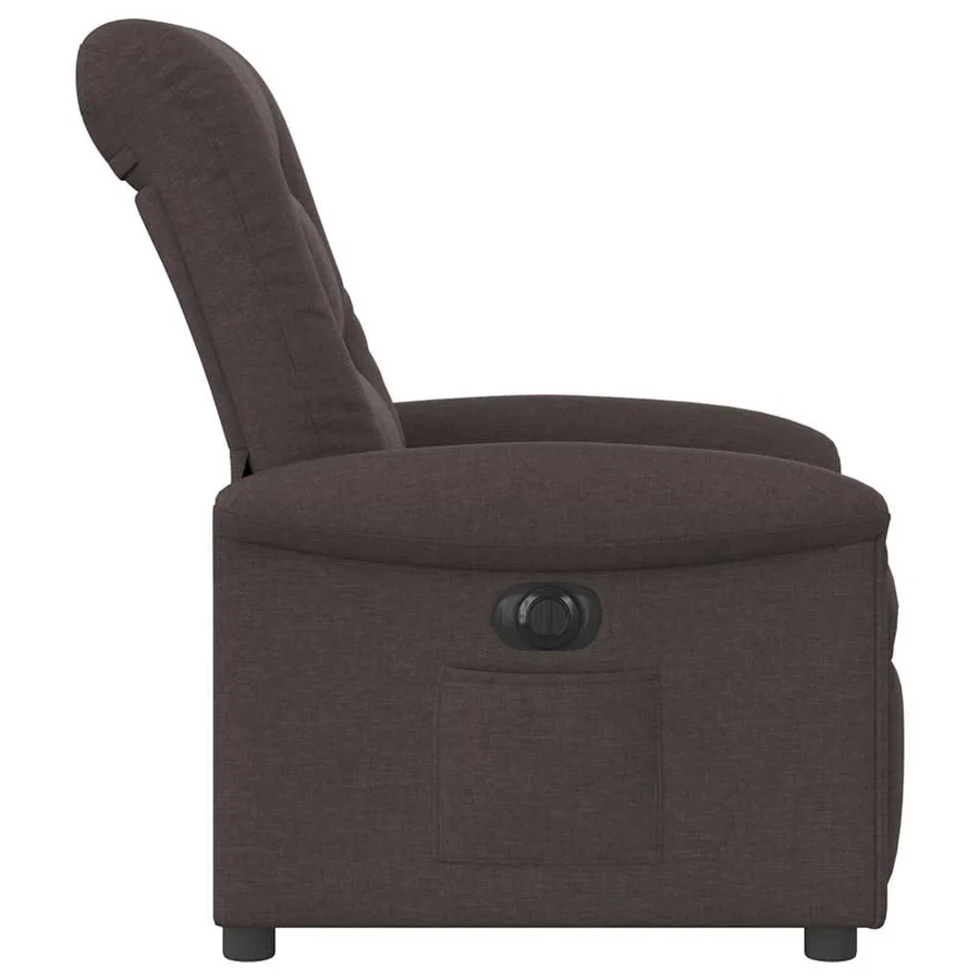 Fauteuil inclinable électrique Marron foncé Tissu - 6