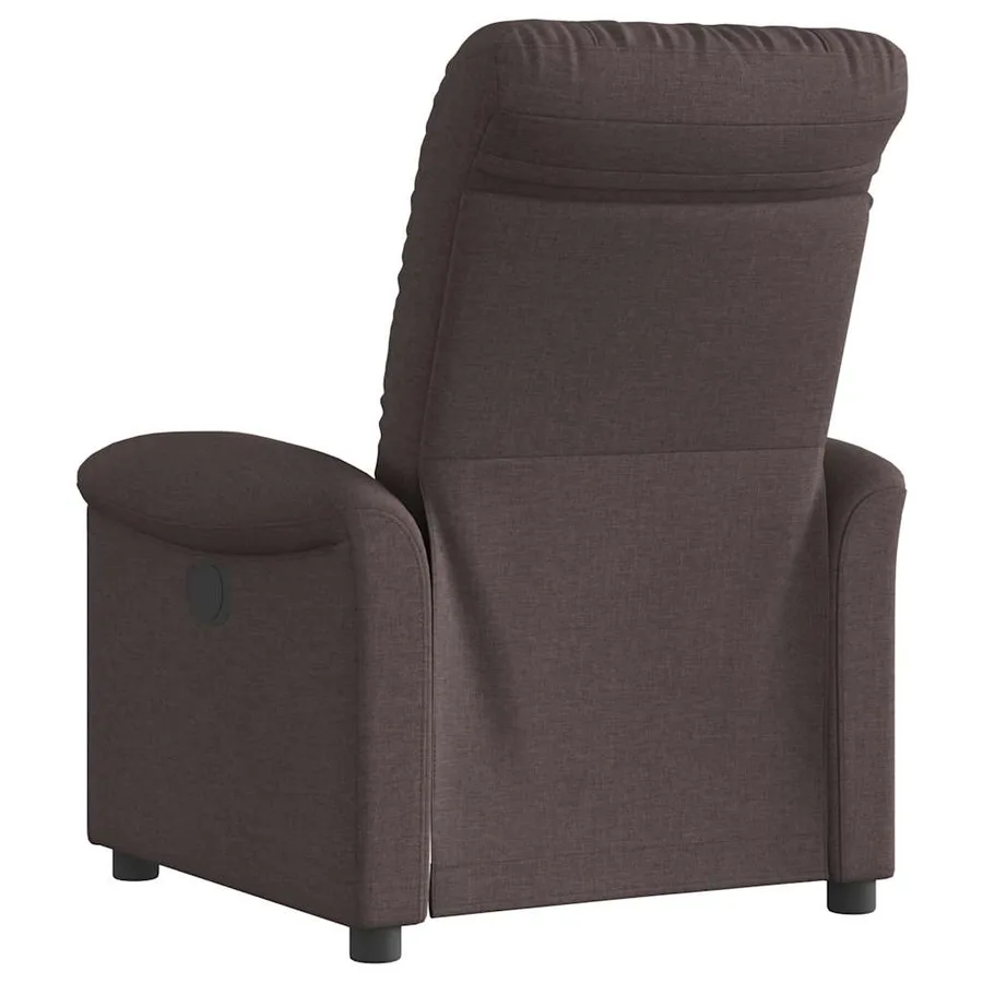 Fauteuil inclinable électrique Marron foncé Tissu - 7