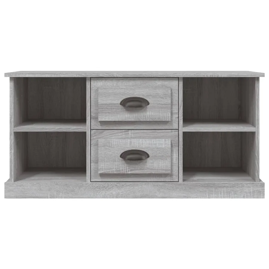 Meuble TV sonoma gris 99,5x35,5x48 cm bois d'ingénierie - 6
