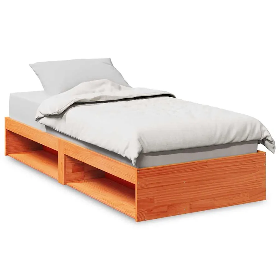 Lit de jour sans matelas cire marron 90x200 cm bois pin massif - 2