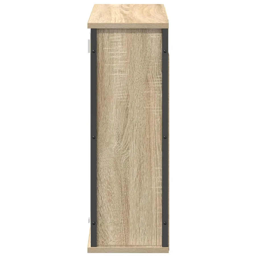 Armoire murale de salle de bain miroir chêne sonoma 60x21x60 cm - 6