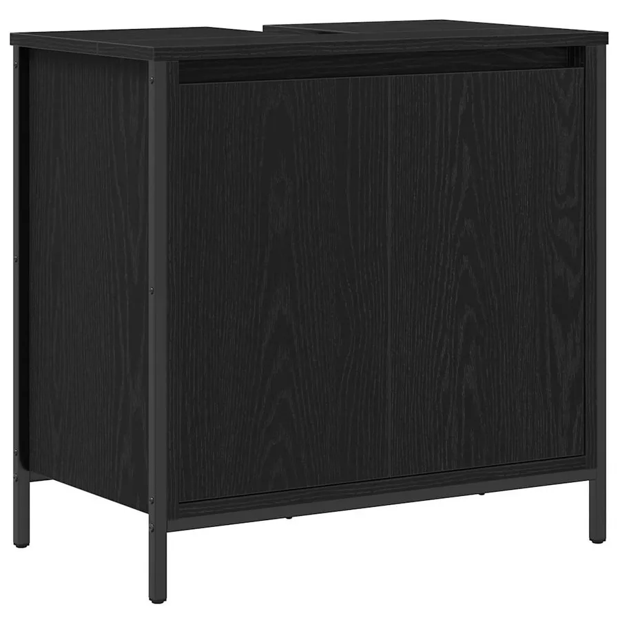 Ensemble de mobilier de salle de bain 5 pcs Chêne noir - 5