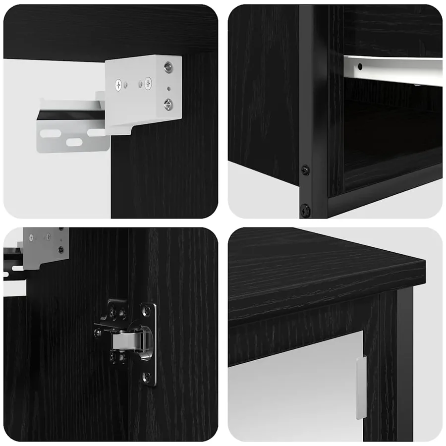 Ensemble de mobilier de salle de bain 5 pcs Chêne noir - 9