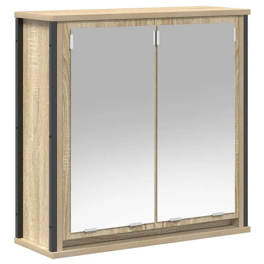 Ensemble de meubles de salle de bain 2 pcs en bois d'ingénierie chêne Sonoma - 4
