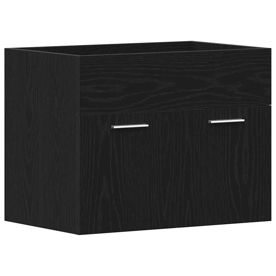 Meuble sous-vasque de salle de bain en chêne noir 60 x 38,5 x 46 cm bois d'ingénierie - 2