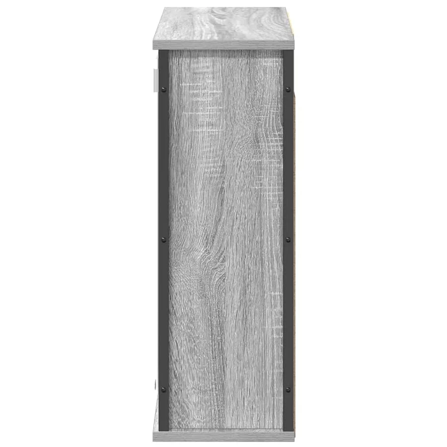 Armoire murale de salle de bain miroir sonoma gris 60x21x60 cm - 6