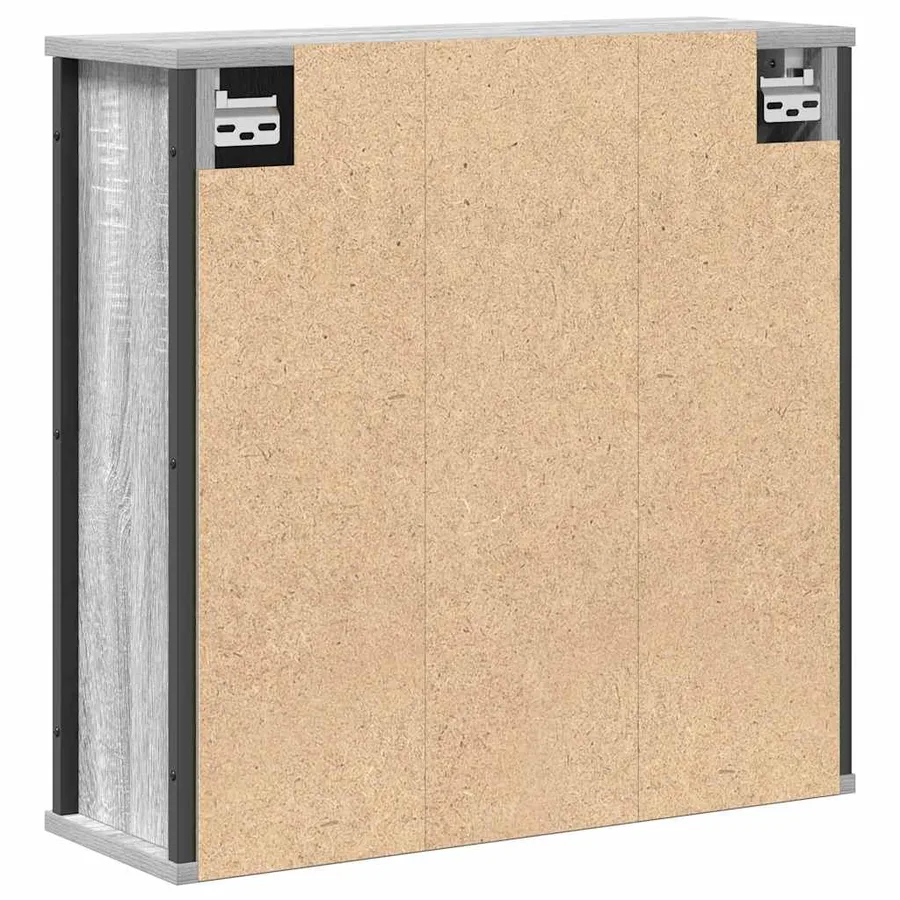 Armoire murale de salle de bain miroir sonoma gris 60x21x60 cm - 7