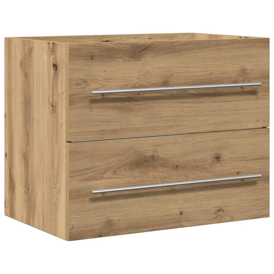 Armoire lavabo de salle de bain chêne artisanal bois ingénierie - 2