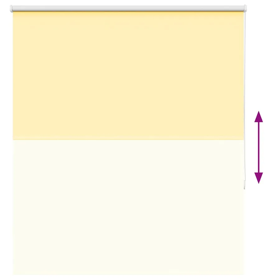 Store enrouleur occultant jaune largeur du tissu 116,6 cm - 9
