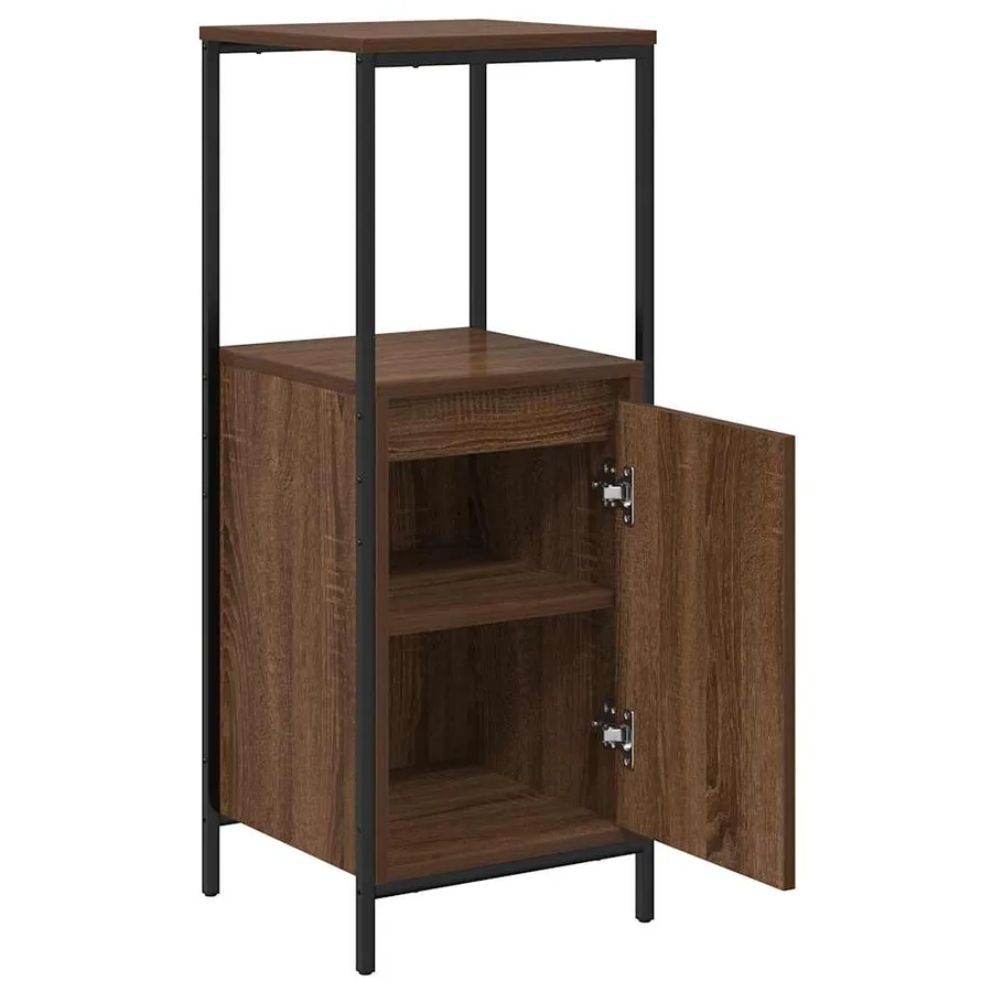 Meuble de salle de bain avec étagères chêne marron 36x35x95 cm - 5