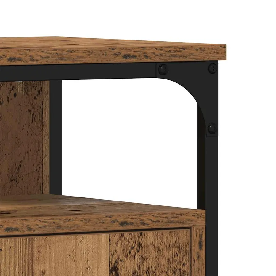 Armoire lavabo de salle de bain vieux bois 60x30x60 cm - 10