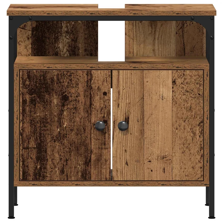 Ensemble de mobilier de salle de bain avec étagère 2 pcs Marron - 4