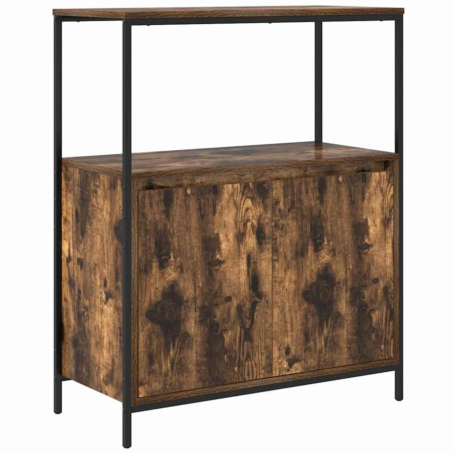 Ensemble de mobilier de salle de bain 5 pcs Chêne fumé et noir - 9