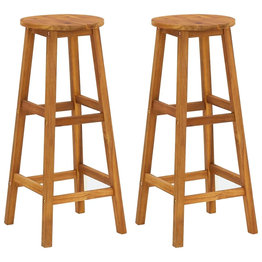 Ensemble de bar de jardin 3 pcs Bois d'acacia solide - 6