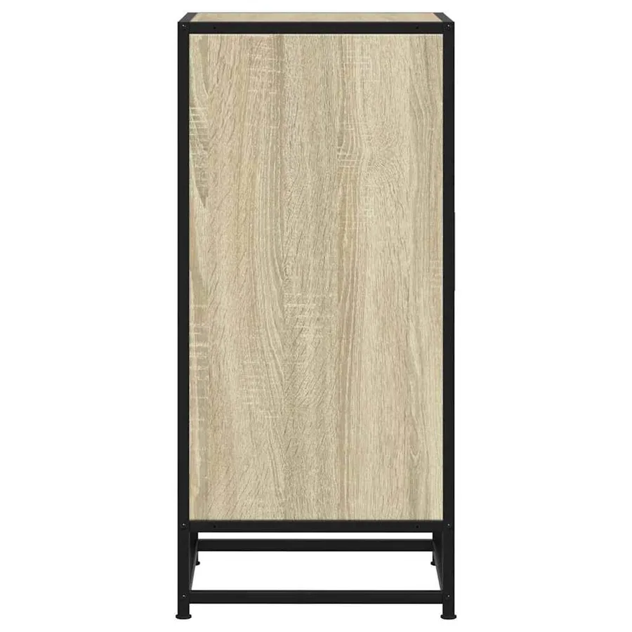 Buffet chêne sonoma 35,5x35x76 cm bois d'ingénierie et métal - 6
