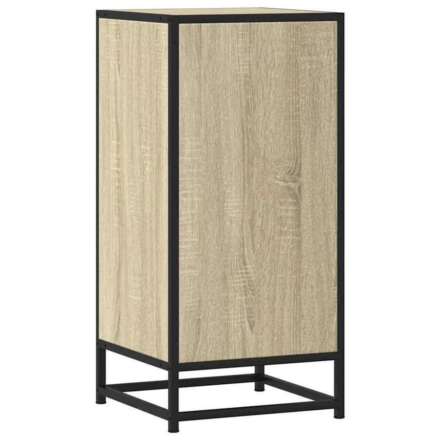 Buffet chêne sonoma 35,5x35x76 cm bois d'ingénierie et métal - 7