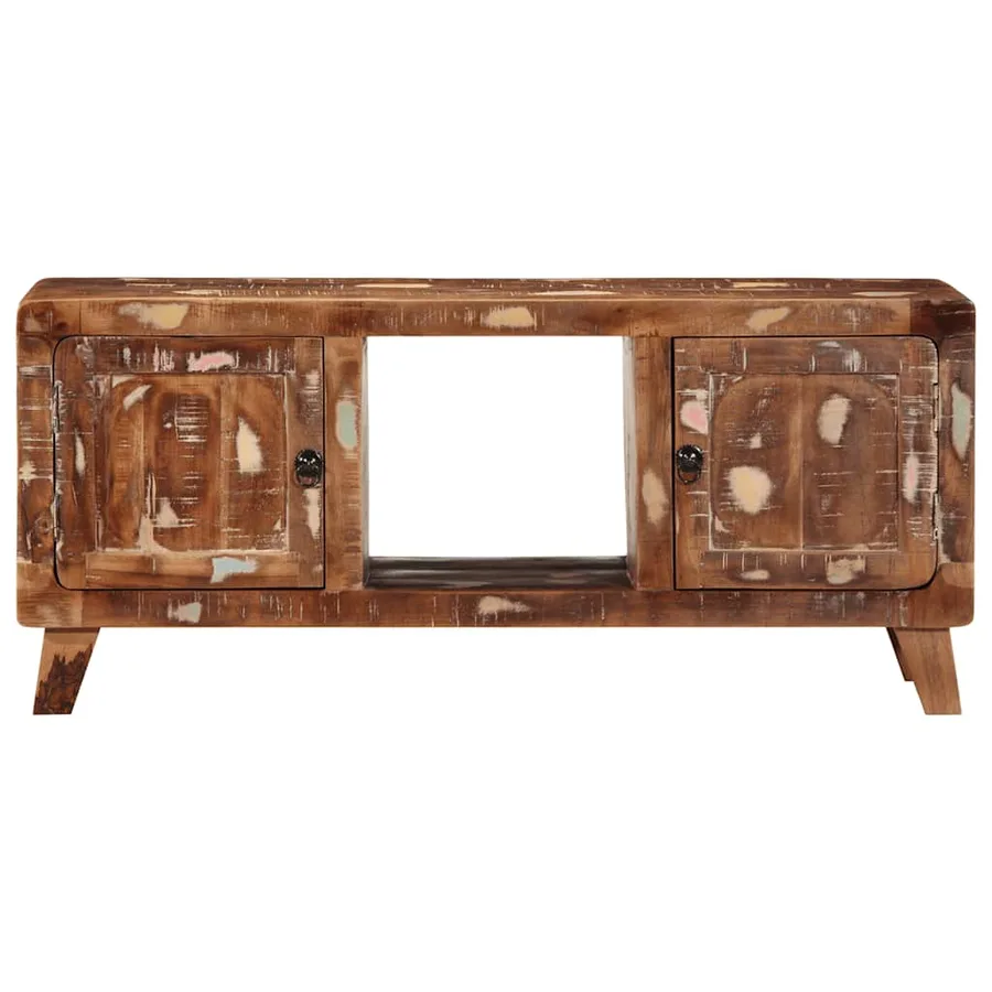 Meuble TV 105x46x32 cm Bois massif de récupération - 2