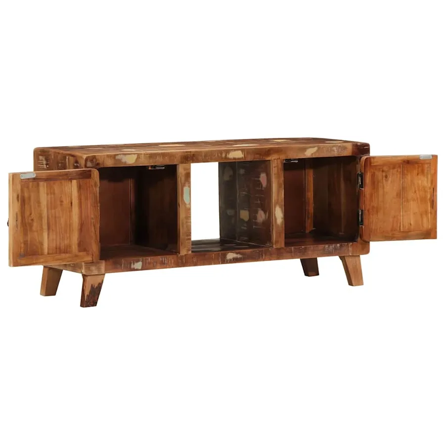 Meuble TV 105x46x32 cm Bois massif de récupération - 5