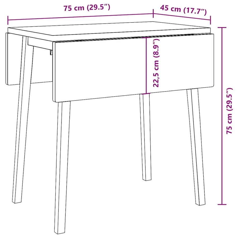 Table à manger blanc bois massif et caoutchouc - 13