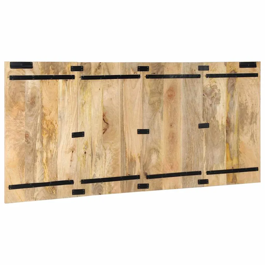 Tête de lit 180 cm bois de manguier brut massif - 5