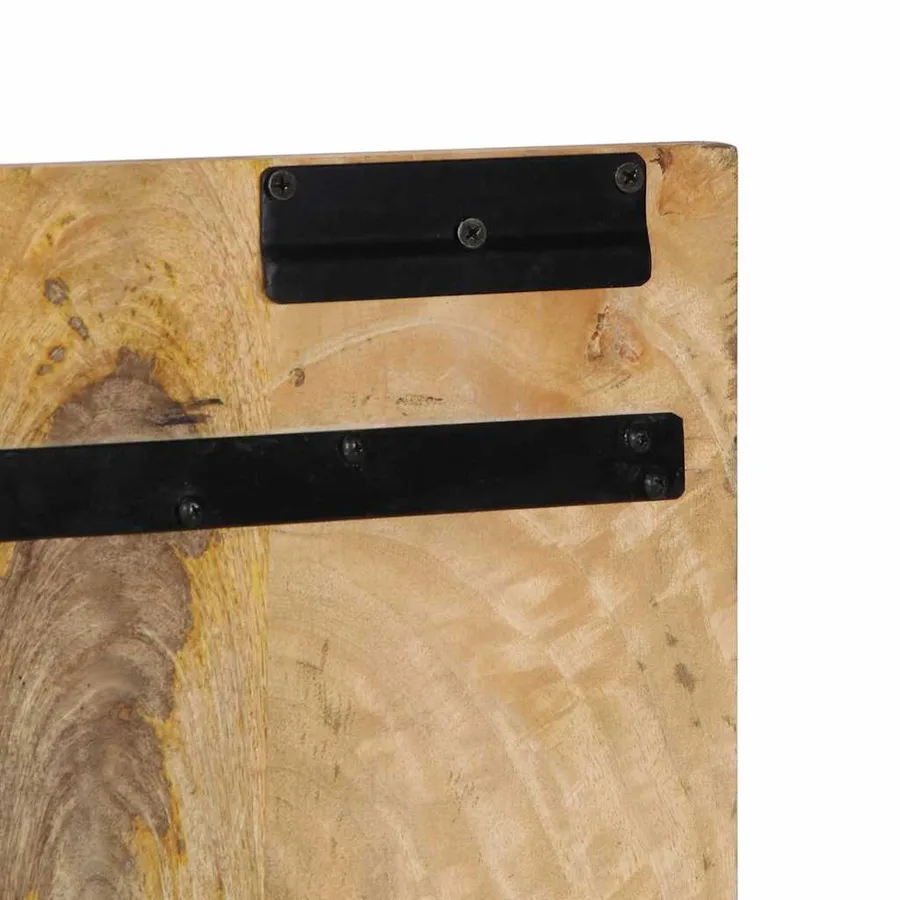 Tête de lit 180 cm bois de manguier brut massif - 8