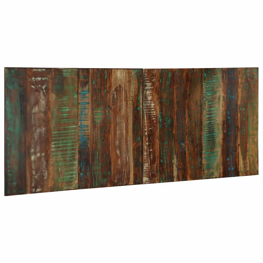 Tête de lit multicolore 200 cm bois massif récupération - 4
