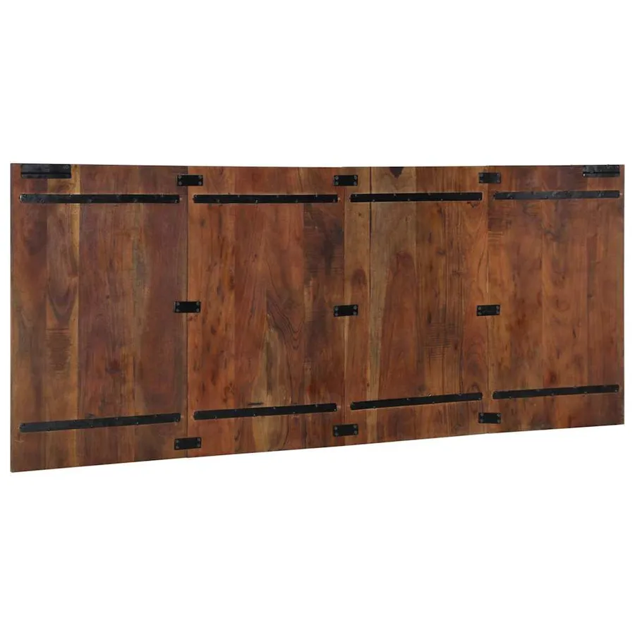 Tête de lit multicolore 200 cm bois massif récupération - 5