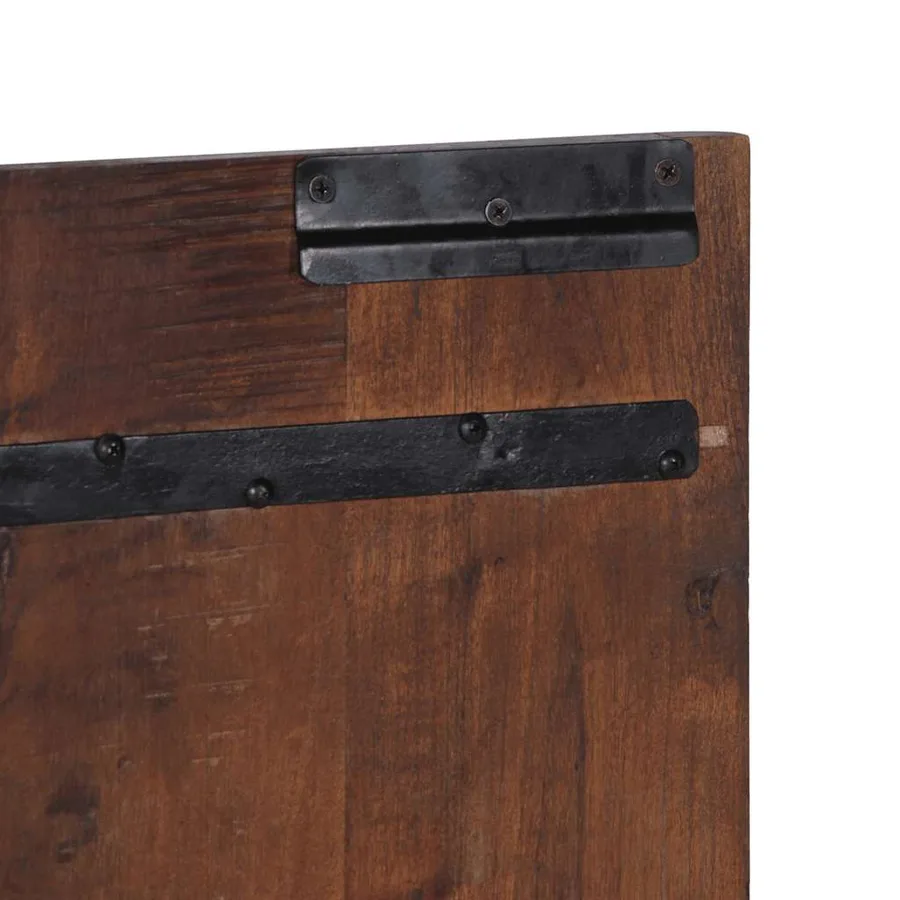 Tête de lit multicolore 200 cm bois massif récupération - 8