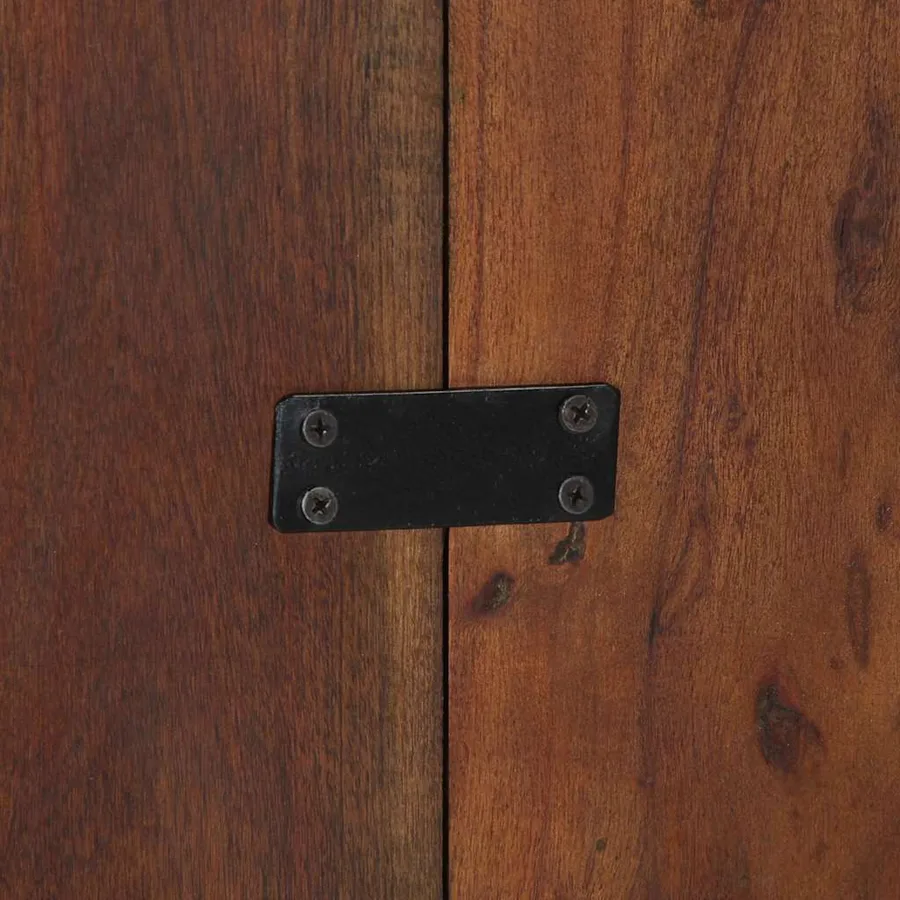 Tête de lit multicolore 200 cm bois massif récupération - 9