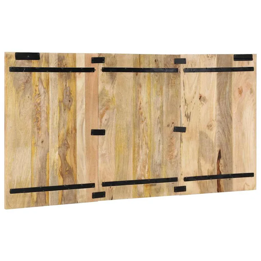 Tête de lit 160 cm bois de manguier brut massif - 5