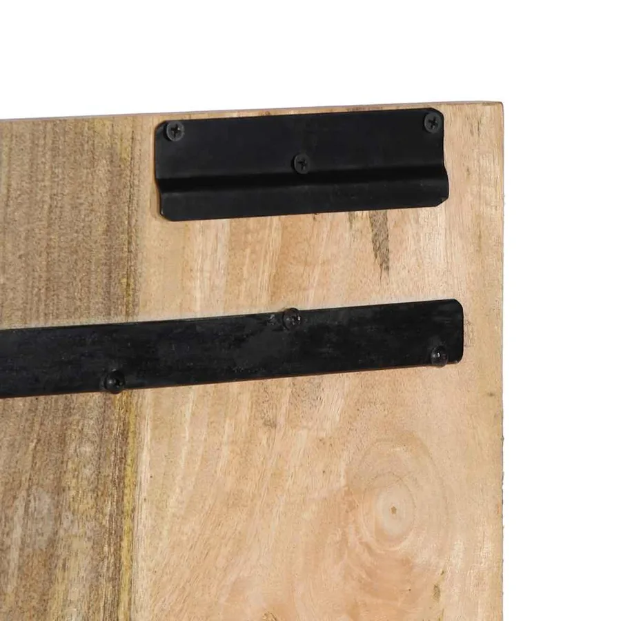 Tête de lit 160 cm bois de manguier brut massif - 8