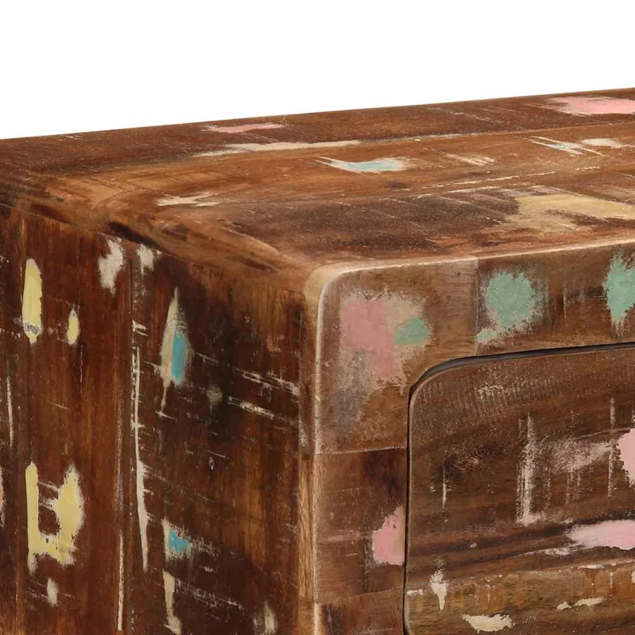 Table console 90x32x75 cm bois massif de récupération - 6