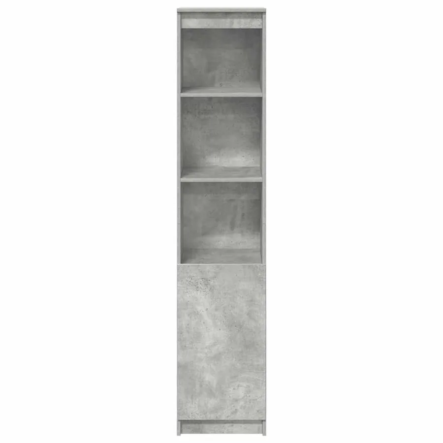 Buffet haut gris béton 37,5x35x180 cm bois d'ingénierie - 5