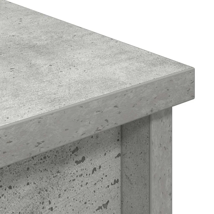 Buffet haut gris béton 37,5x35x180 cm bois d'ingénierie - 9