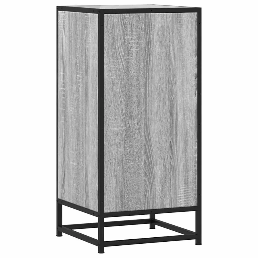 Buffet sonoma gris 35,5x35x76 cm bois d'ingénierie et métal - 7