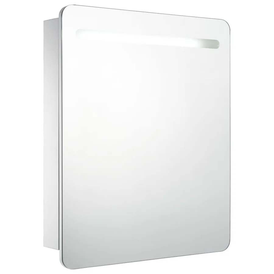 Armoire de salle de bain à miroir LED 68x9x80 cm - 2