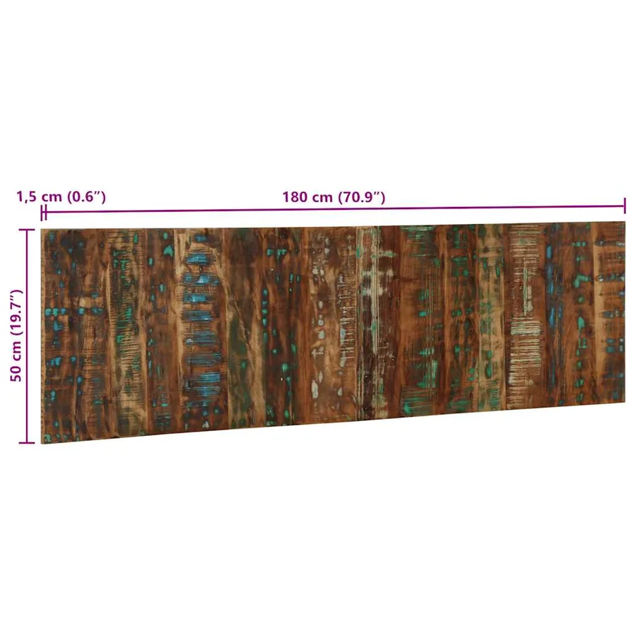 Tête de lit multicolore 180 cm bois massif récupération - 11