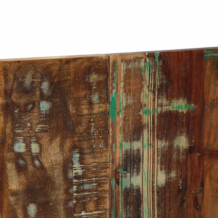 Tête de lit multicolore 180 cm bois massif récupération - 7