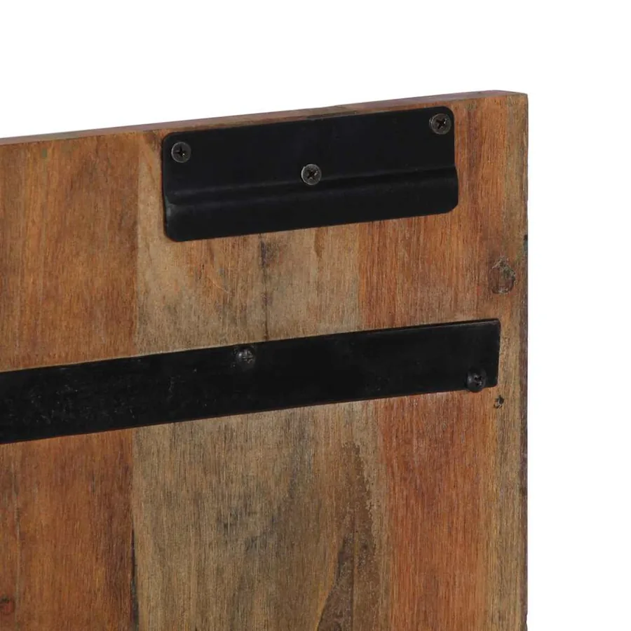 Tête de lit multicolore 180 cm bois massif récupération - 8