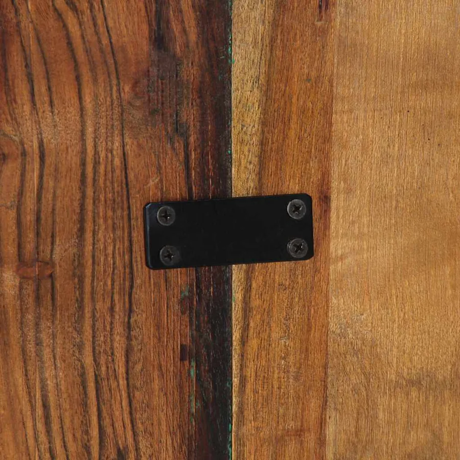 Tête de lit multicolore 180 cm bois massif récupération - 9