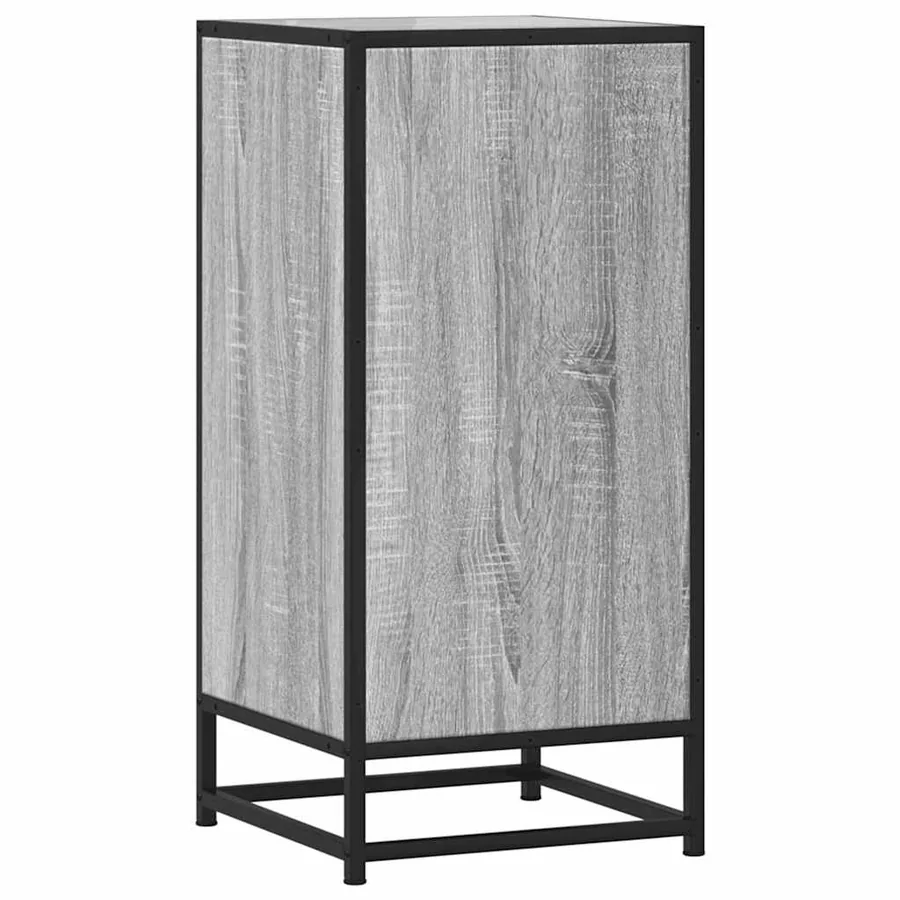 Buffet sonoma gris 35,5x35x76 cm bois d'ingénierie et métal - 7