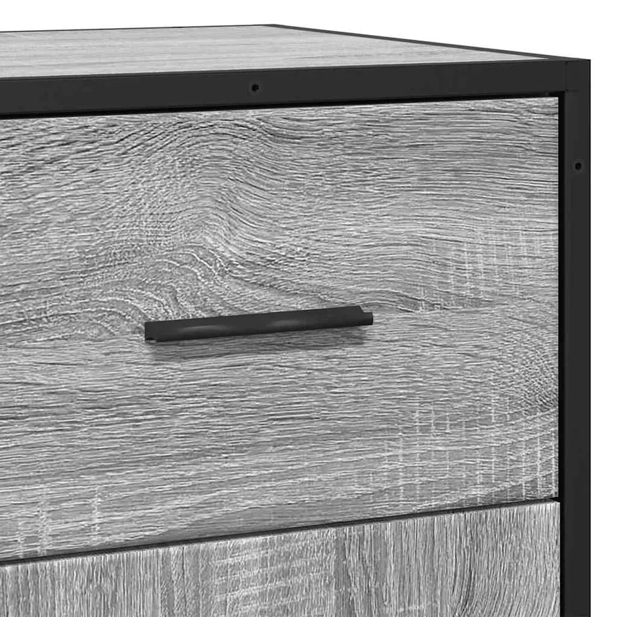 Buffet sonoma gris 35,5x35x76 cm bois d'ingénierie et métal - 9