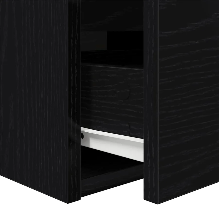 Tables de chevet murales 2 pcs chêne noir 38x34x40 cm - 11