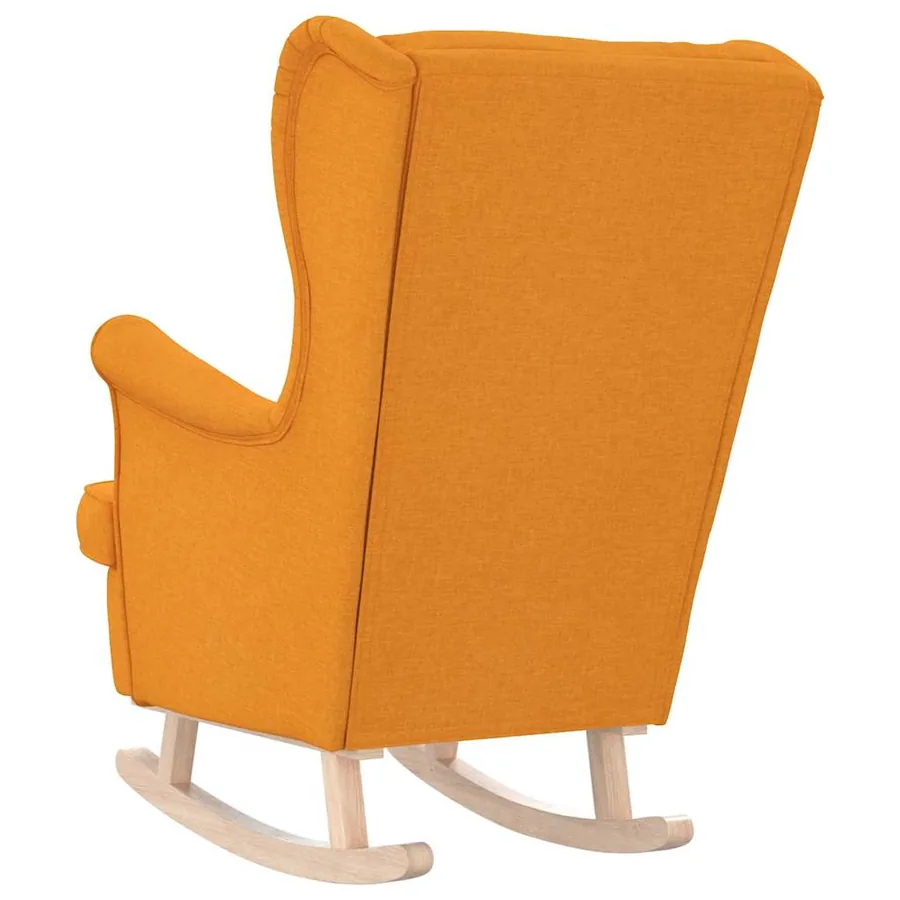 Chaise à bascule jaune foncé 74x90x102 cm tissu - 6