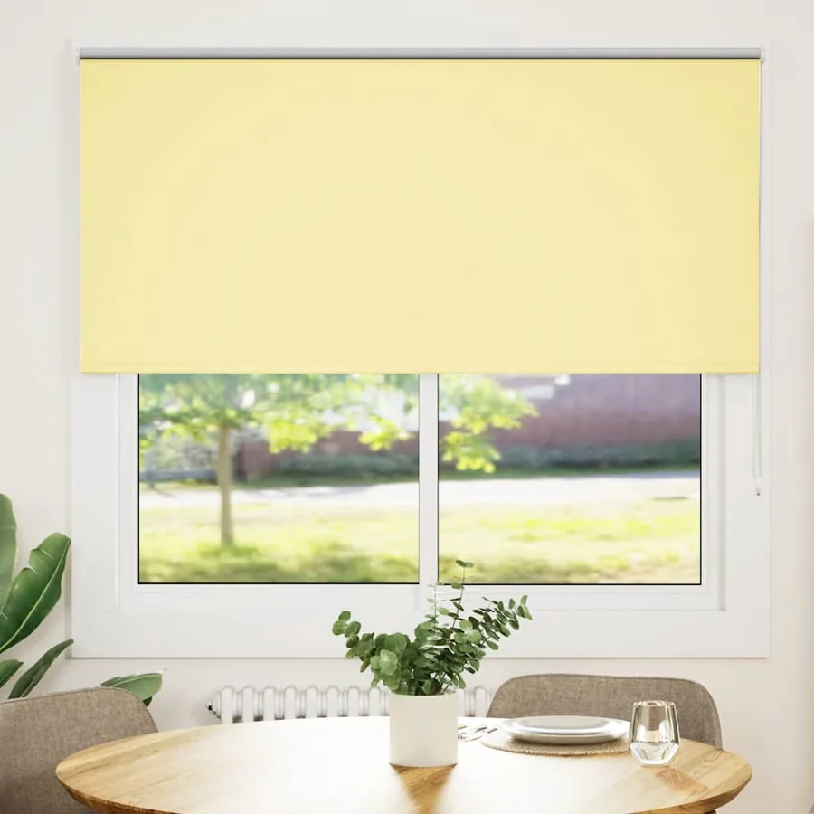 Store enrouleur occultant jaune largeur du tissu 151,6 cm - 2